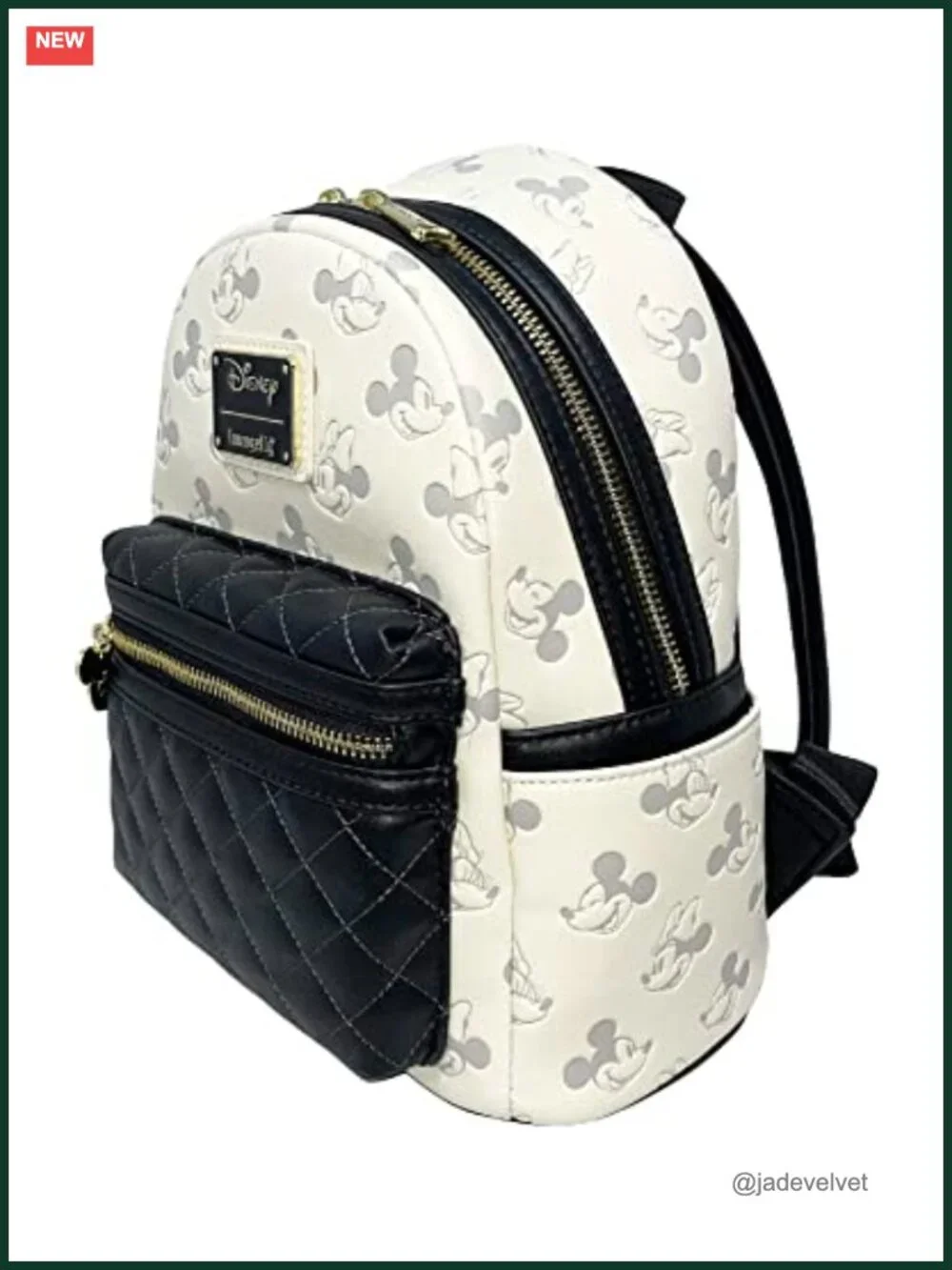 Loungefy Disney Mickey Mouse Minnie Allover Debossed Faux Leather Shoulder Bag